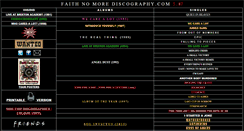 Desktop Screenshot of faithnomorediscography.com